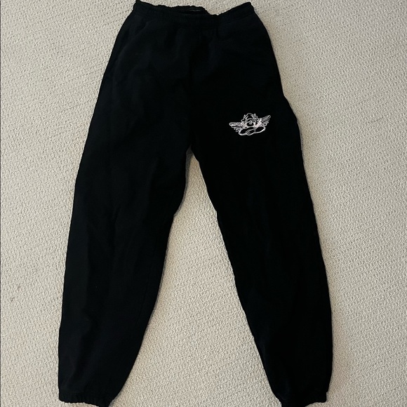 Boys Lie Pants - Boys Lie embroidered black sweatpants